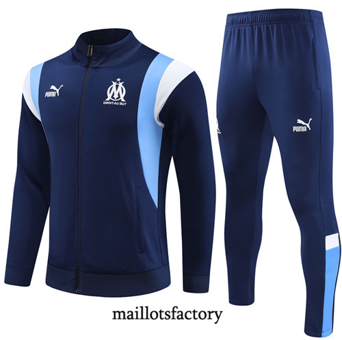 Achat Maillot Veste Survetement Enfant de foot Marseille 2023/24 Bleu factory 1161