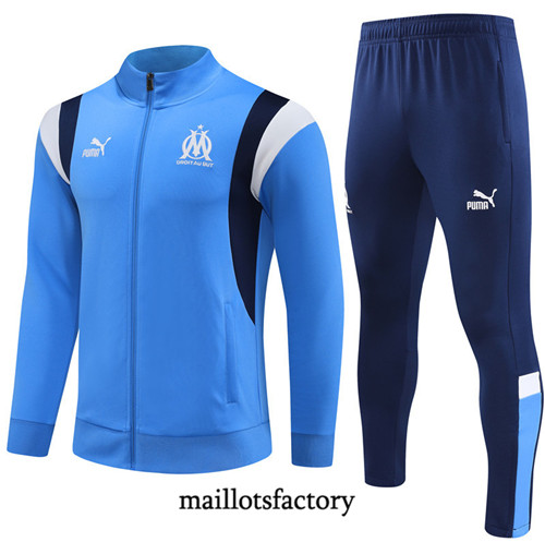 Achat Maillot Veste Survetement Enfant de foot Marseille 2023/24 Bleu factory 1162