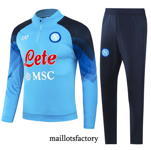 Achat Maillot Survetement Enfant de foot Napoli 2023/24 Bleu factory 1271