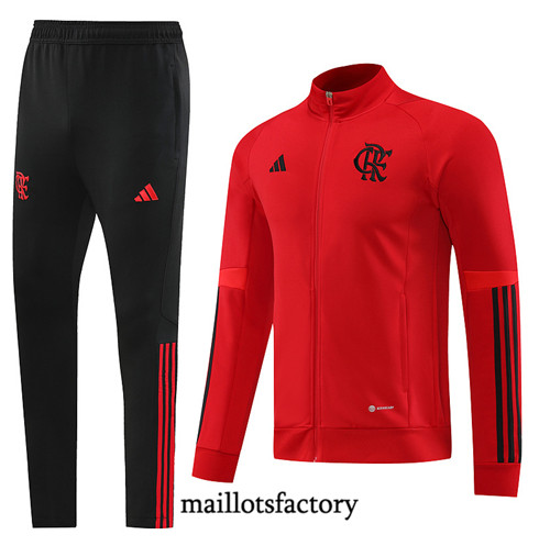 Achat Maillot Veste Survetement de foot Flamengo 2023/24 Rouge factory 0753