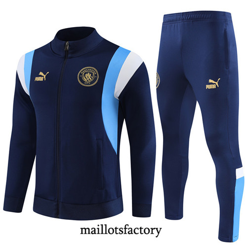 Achat Maillot Survetement de foot Manchester City 2023/24 Bleu Marine factory 1041