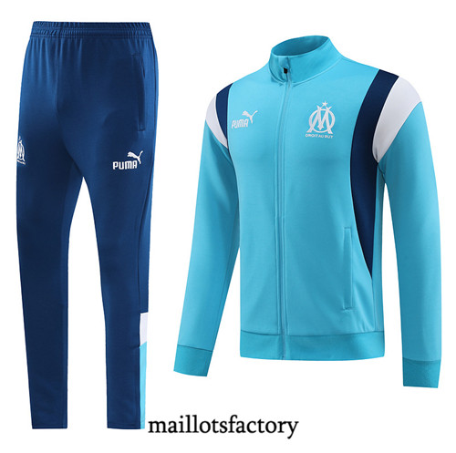 Achat Maillot Veste Survetement de foot Marseille 2023/24 Bleu factory 0933