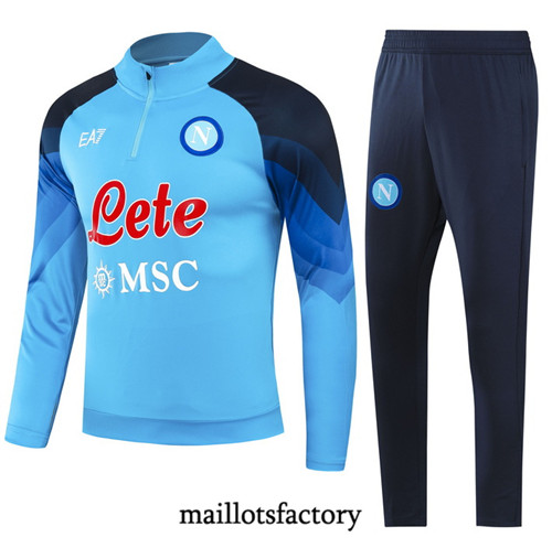 Achat Maillot Survetement de foot Napoli 2023/24 Bleu factory 1094