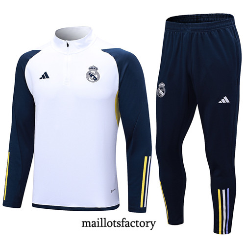Achat Maillot Survetement de foot Real Madrid 2023/24 Blanc factory 0906