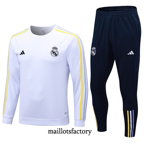 Achat Maillot Survetement de foot Real Madrid 2023/24 Blanc factory 0907