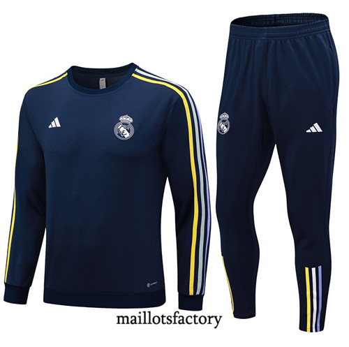 Achat Maillot Survetement de foot Real Madrid 2023/24 Bleu Marine factory 0909
