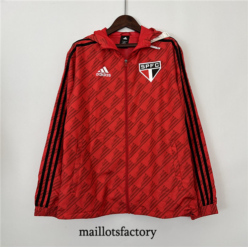 Achat Maillot du Coupe Vent Sao Paulo 2023/24 Rouge factory 1326