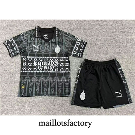 Maillotsfactory 3229 Maillot du AC Milan Enfant 2023/24 4th Noir
