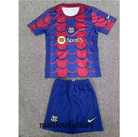 Maillotsfactory 3133 Maillot du Barcelone Enfant 2024/25 pre-match Training