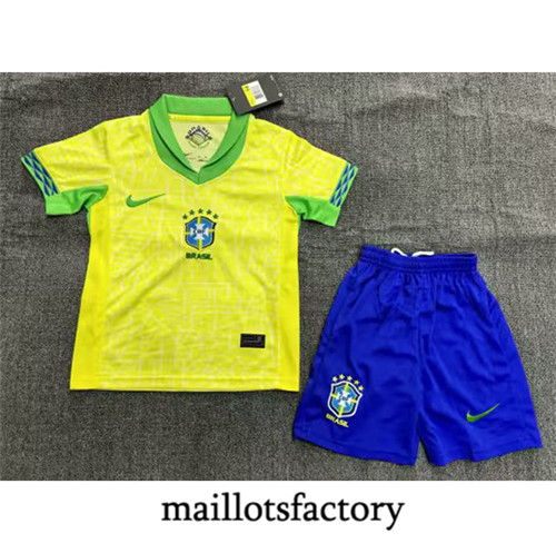 Maillotsfactory 3163 Maillot du Brésil Enfant 2024/25 Domicile