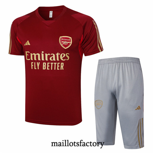 Maillotsfactory 3884 Maillot du Arsenal + Shorts 2024/25 rouge foncé