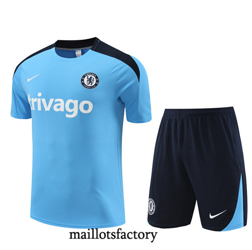 Maillotsfactory 3889 Maillot du Chelsea + Shorts 2024/25 bleu clair