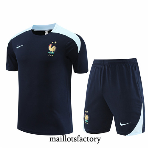 Maillotsfactory 3284 Maillot du France Enfant + Shorts 2024/25 bleu royal