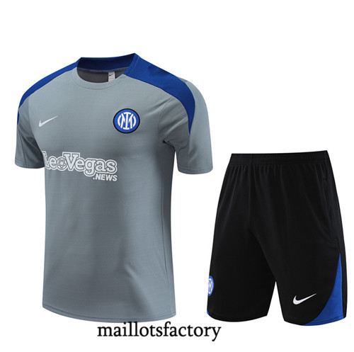 Maillotsfactory 3292 Maillot du Inter Milan Enfant + Shorts 2024/25 gris