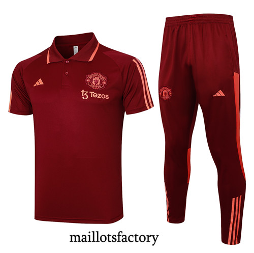 Maillotsfactory 3895 Maillot du Manchester United polo 2024/25 rouge