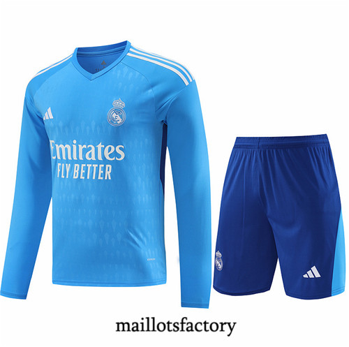 Maillotsfactory 3855 Maillot du Real Madrid goalkeeper + Shorts 2024/25 bleu