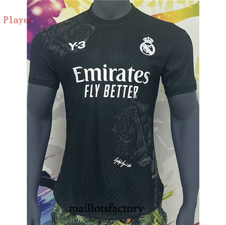 Maillotsfactory 3466 Maillot du Player Real Madrid Y3 2024/25 Noir