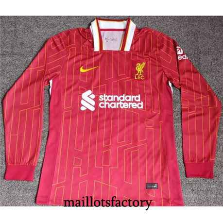 Maillotsfactory 3577 Maillot du Liverpool 2024/25 Manche Longue rouge