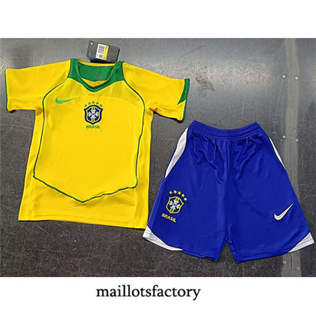 Maillotsfactory 3219 Maillot du Retro Brésil Enfant 2004 Domicile