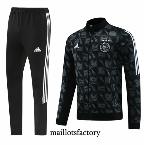 Maillotsfactory 3739 Veste Survetement AFC Ajax 2024/25 noir