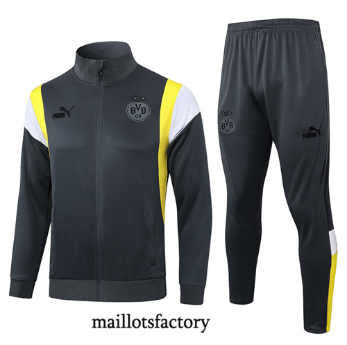 Maillotsfactory 3750 Veste Survetement Borussia Dortmund 2024/25 gris