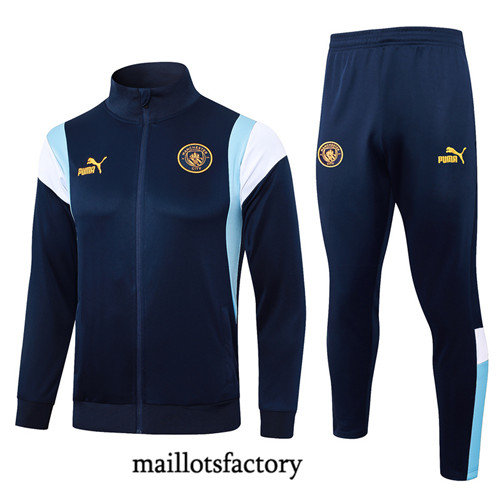 Maillotsfactory 3827 Veste Survetement Manchester City 2024/25 bleu royal