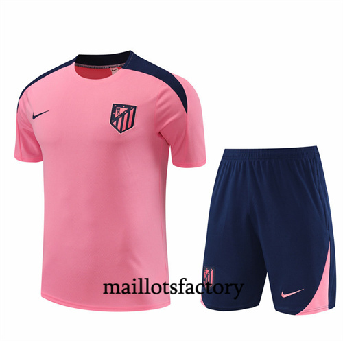 Maillot Entrainement du Atletico Madrid Enfant + Shorts 2024/25 rose factory O5194