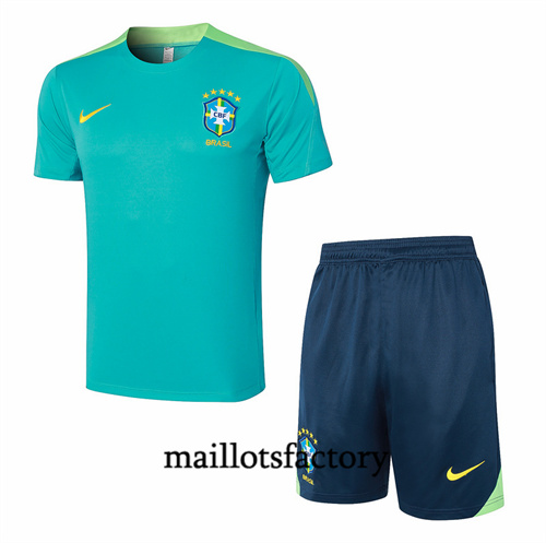Maillot Entrainement du Brésil + Shorts 2024/25 lac bleu factory O5220