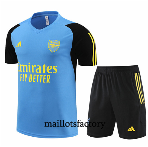 Maillot Entrainement du Arsenal Enfant + Shorts 2024/25 bleu clair factory O5224