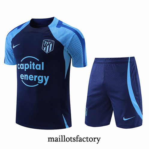 Maillots factory 23322 Kit d'entrainement Maillot du Atletico Madrid + Short 2022/23 Bleu Pas Cher Fiable