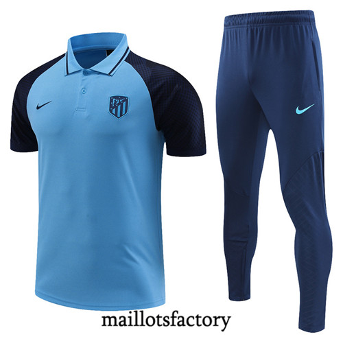Achat Maillot du Atletico Madrid Polo 2022/23 Bleu fac tory s0339