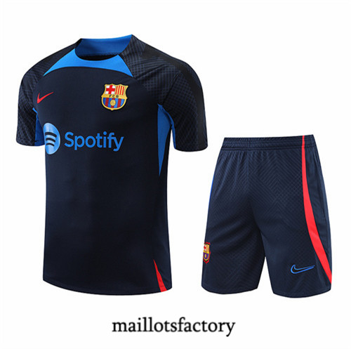 Maillots factory 23325 Kit d'entrainement Maillot du Barcelone + Short 2022/23 Bleu Pas Cher Fiable