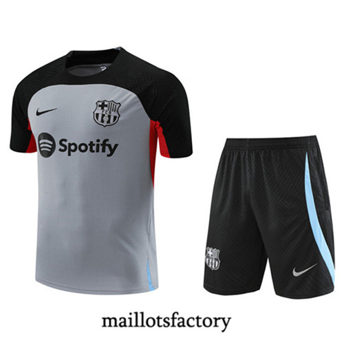 Achat Maillot du Barcelone + Short 2022/23 gris fac tory s0341