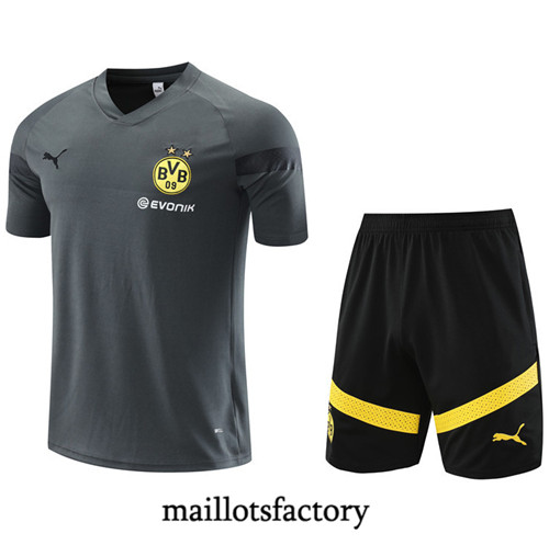 Achat Maillot du Borussia Dortmund + Short 2022/23 gris fac tory s0334
