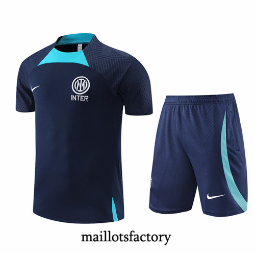 Maillots factory 23373 Kit d'entrainement Maillot du Inter Milan + Short 2022/23 Bleu Pas Cher Fiable