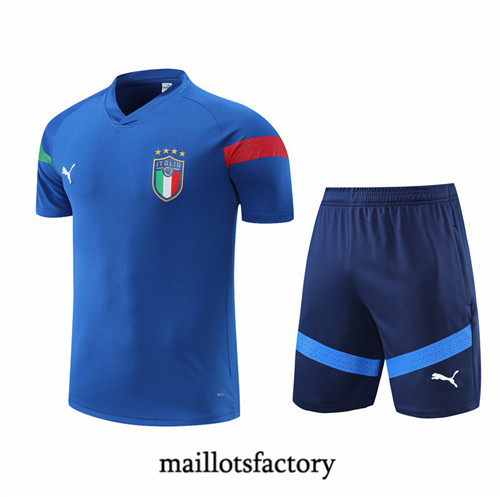 Maillots factory 23355 Kit d'entrainement Maillot du Italie + Short 2022/23 Bleu Pas Cher Fiable