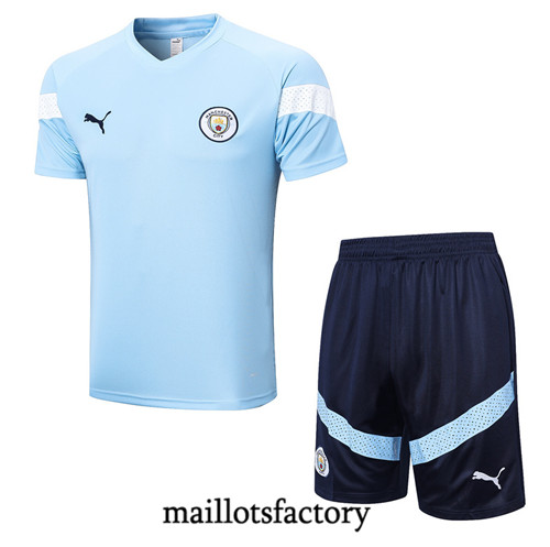Achat Maillot du Manchester City + Short 2022/23 Bleu fac tory s0467