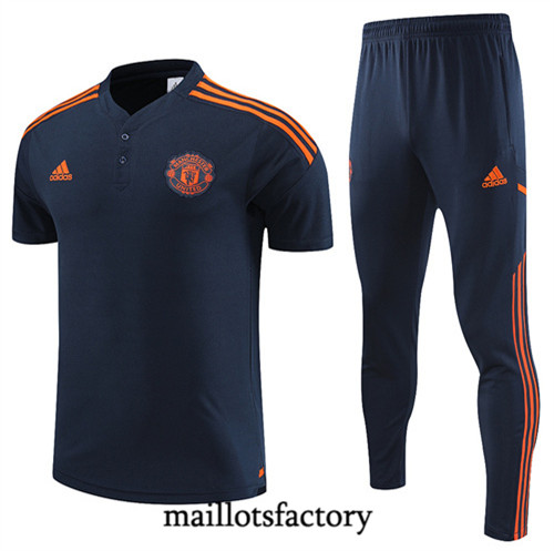 Achat Maillot du Manchester United Polo 2022/23 Bleu fac tory s0477