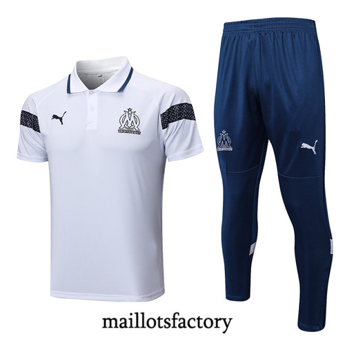 Achat Maillot du Marseille polo 2022/23 Blanc fac tory s0358