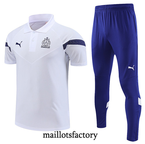 Achat Maillot du Marseille polo 2022/23 Blanc fac tory s0359