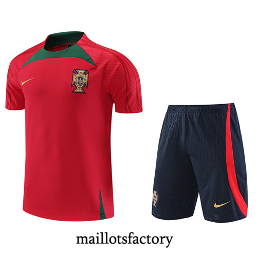 Achat Maillot du Portugal + Short 2022/23 rouge fac tory s0437