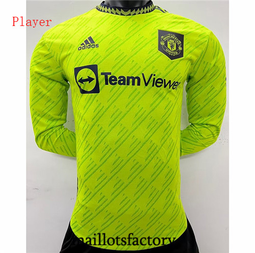 Maillots factory 23578 Maillot de Player Manchester United 2022/23 Third Manche Longue Pas Cher Fiable