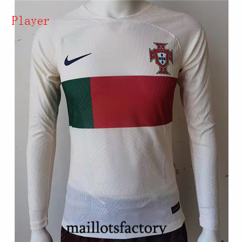 Maillots factory 23569 Maillot de Player Portugal 2022/23 Exterieur Manche Longue Pas Cher Fiable