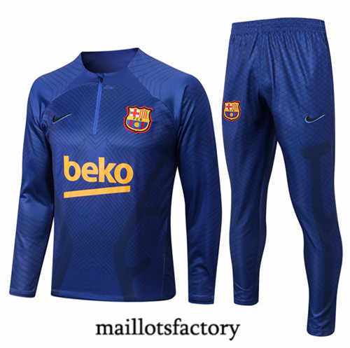 Maillots factory 23018 Survetement du foot Barcelone 2022/23 Bleu Pas Cher Fiable