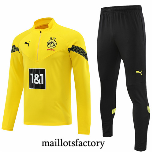Maillots factory 23013 Survetement du foot Borussia Dortmund 2022/23 Jaune Pas Cher Fiable
