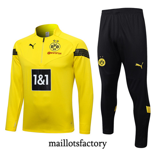 Achat Maillot du Survetement Borussia Dortmund 2022/23 jaune fac tory s0518