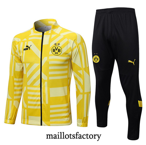 Achat Maillot du Veste Survetement Borussia Dortmund 2022/23 jaune fac tory s0527