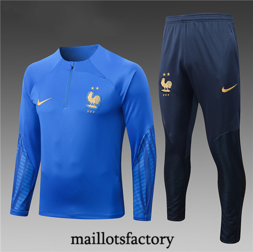 Maillots factory 23254 Survetement Enfant du foot France 2022/23 Bleu Pas Cher Fiable