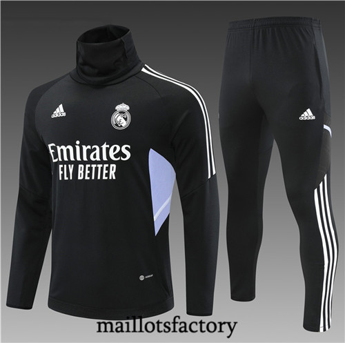 Maillots factory 23191 Survetement Enfant du foot Real Madrid 2022/23 Noir Pas Cher Fiable