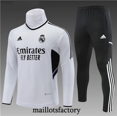 Maillots factory 23192 Survetement Enfant du foot Real Madrid 2022/23 Blanc Pas Cher Fiable
